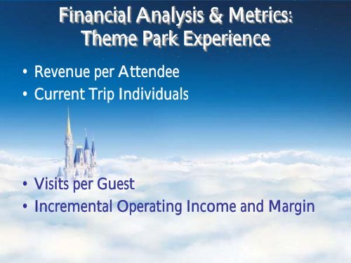 Financial Analysis Behind the Magic at Walt Disney World Resort