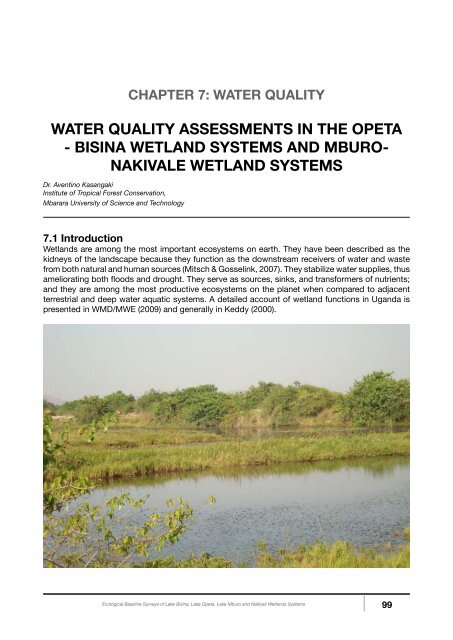 A Ecological Baseline Surveys Of: - Lake Bisina - Nature Uganda