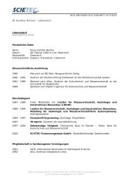 Lebenslauf - SCIETEC Flussmanagement GmbH