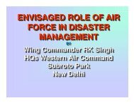 Envisaged Role of Air Force in Disaster Management - NIDM