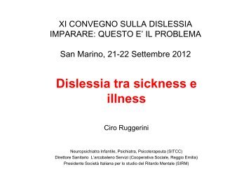 Dislessia tra sickness e illness - Università degli Studi di San Marino