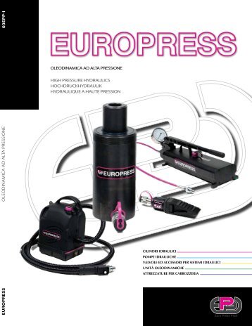 OLEODINAMICA AD ALTA PRESSIONE HIGH ... - Euro Press Pack