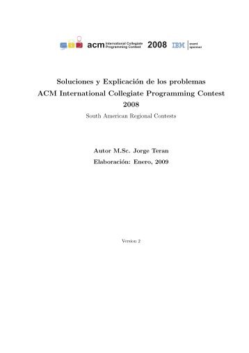 Soluciones y Explicación de los problemas ACM ... - ICPC Bolivia