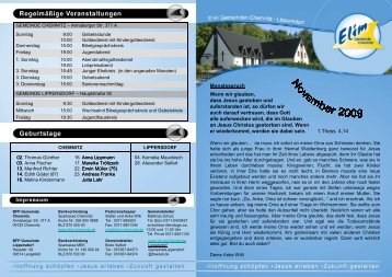 Monatsspruch Wenn wir glauben, dass Jesus ... - elim chemnitz