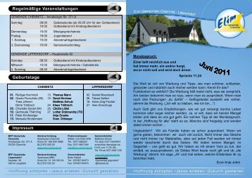 Monatsspruch: Einer teilt reichlich aus und hat ... - elim chemnitz