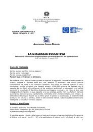 LA DISLESSIA EVOLUTIVA - Centro di Supporto Territoriale di Lodi