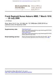 Frank reginald nunes nabarro Mbe - Biographical Memoirs of ...