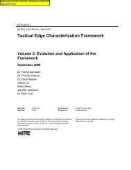 Tactical Edge Characterization Framework: Volume 3 ... - Mitre