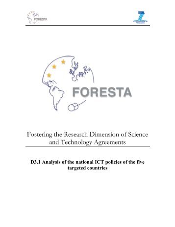 Issues related to the ICT policies analysis in - foresta
