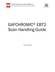 GAFCHROMIC® EBT2 Scan Handling Guide