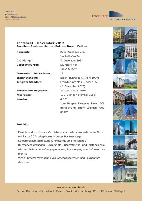 Factsheet Unternehmen Indd Excellent Business Center