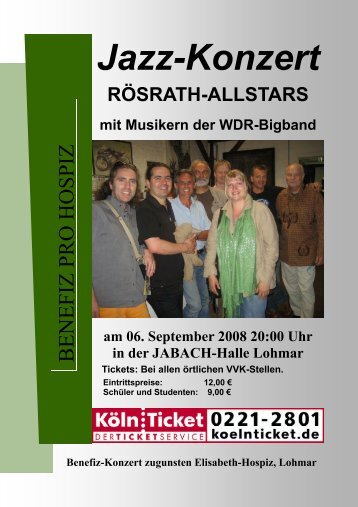 Jazz-Konzert RÖSRATH-ALLSTARS mit ... - Elisabeth Hospiz