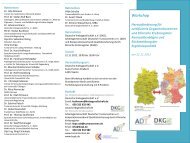 Workshop von DKG, ADT und KoQK - Arbeitsgemeinschaft ...