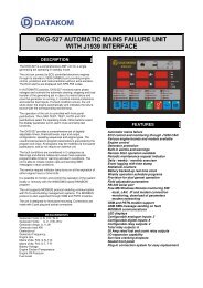 dkg-527 automatic mains failure unit with j1939 interface - DATAKOM