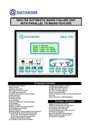 Dkg-705 automatic mains failure unit with parallel - DATAKOM