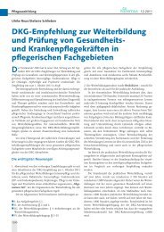 DKG-Empfehlung zur Weiterbildung und Prüfung von ... - Kohlhammer