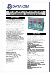 dkg-504 automatic mains failure unit with integrated ... - DATAKOM