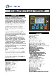 DKG-309 AUTOMATIC MAINS FAILURE UNIT - Datakom