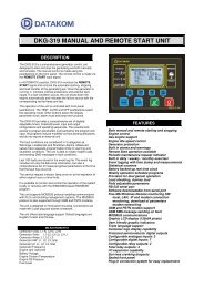 DKG-319 MANUAL AND REMOTE START UNIT - Datakom