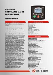 DKG-109J AUTOMATIC MAINS FAILURE UNIT - Datakom