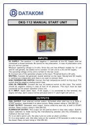 DKG,1 1 2 M AN U AL S T AR T U N IT - Datakom