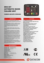 DKG-307 AUTOMATIC MAINS FAILURE UNIT - Datakom