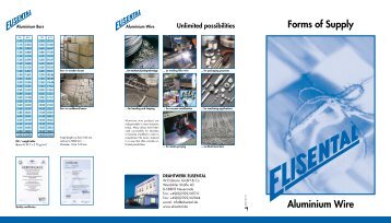 Forms of Supply Aluminium Wire - Drahtwerk ELISENTAL