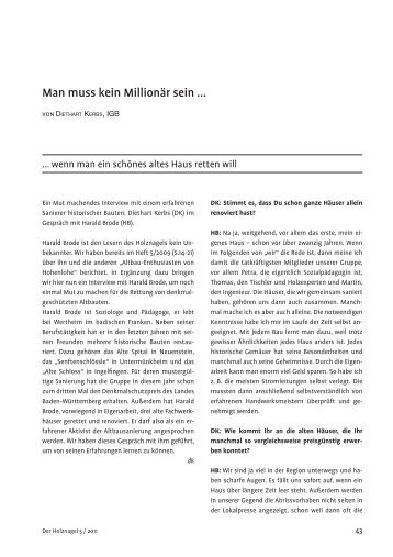 Man muss kein Millionär sein ...