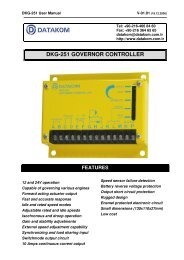 dkg-251 governor controller features - Datakom