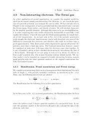 4.3 Non-interacting electrons. The Fermi gas