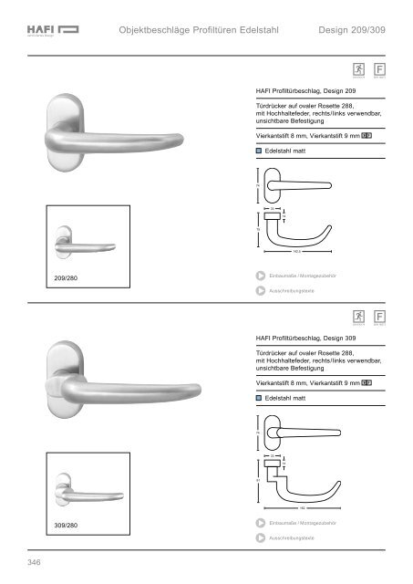 Objektbeschläge Profiltüren Edelstahl Technische Informationen ...