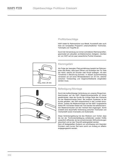 Objektbeschläge Profiltüren Edelstahl Technische Informationen ...