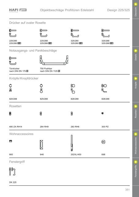 Objektbeschläge Profiltüren Edelstahl Technische Informationen ...