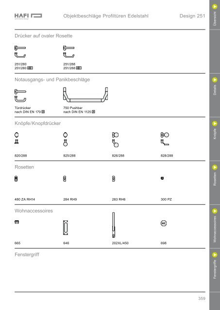 Objektbeschläge Profiltüren Edelstahl Technische Informationen ...