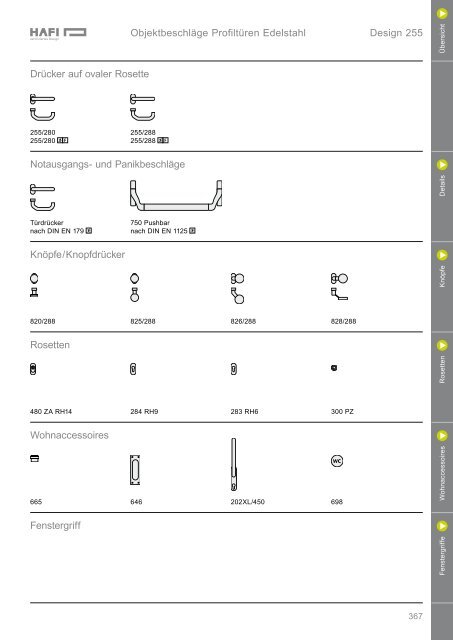 Objektbeschläge Profiltüren Edelstahl Technische Informationen ...