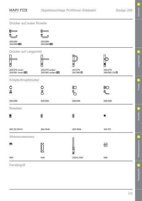 Objektbeschläge Profiltüren Edelstahl Technische Informationen ...