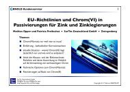 EU-Richtlinien und Chrom(VI) in Passivierungen ... - Automobil Cluster