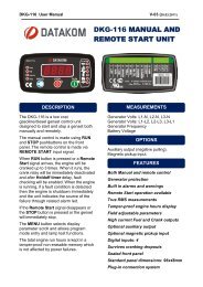 DKG-116 MANUAL AND REMOTE START UNIT - Datakom