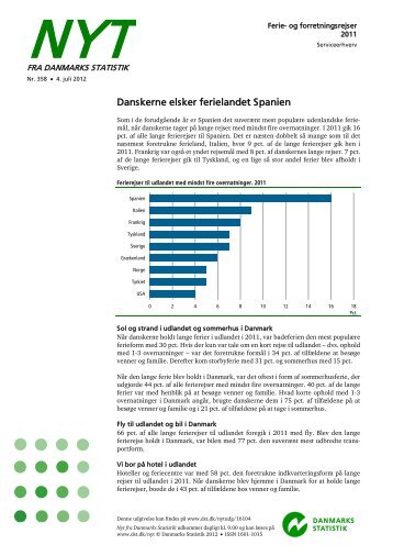 Ferie- og forretningsrejser 2011 - Danmarks Statistik