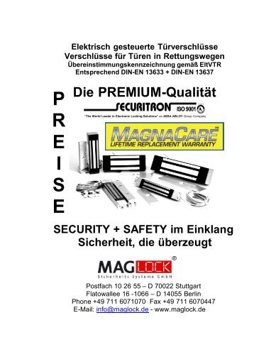 preise 11-02-neu - MAGLOCK SicherheitsSysteme GmbH