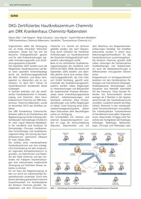 DKG Zertifiziertes Hautkrebszentrum Chemnitz am DRK ...