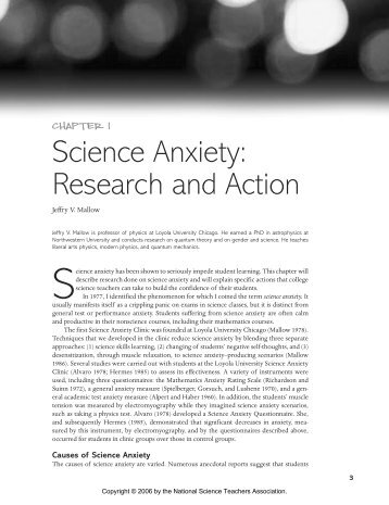 Science Anxiety: Research and Action - NSTA Learning Center ...
