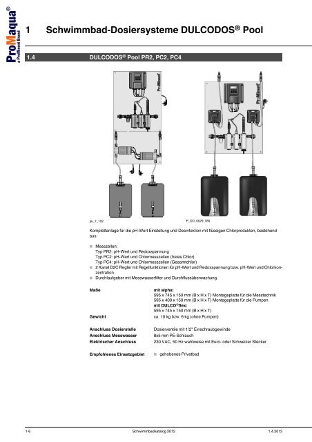 ProMaqua® Katalog - Schwimmbadtechnik 2012 - ProMinent