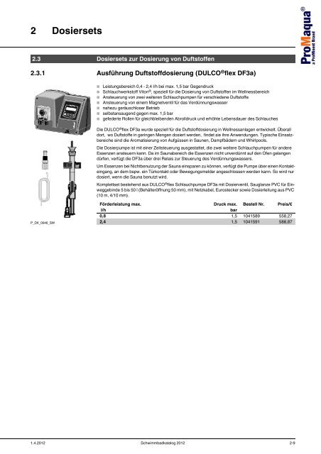 ProMaqua® Katalog - Schwimmbadtechnik 2012 - ProMinent