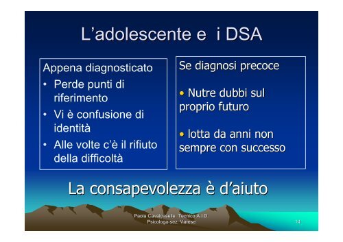 Adolescenza e dislessia - Dott.sa Paola Cavalcaselle Psicologa