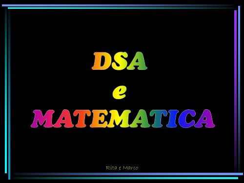 DSA e matematica