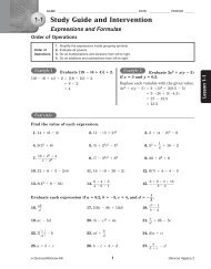 Study Guide And Intervention Continued Mathnmind