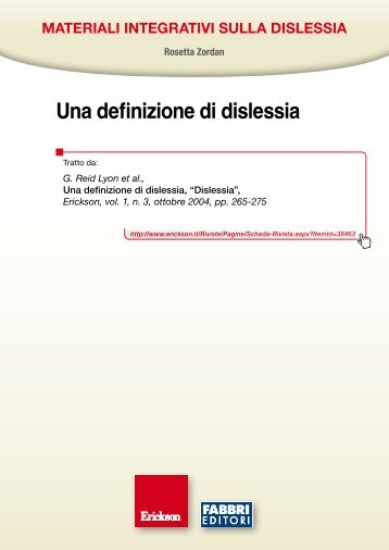 Una definizione di dislessia