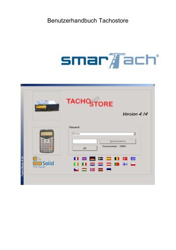 Benutzerhandbuch Tachostore - F+T Service