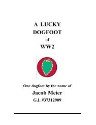 A LUCKY DOGFOOT WW2 Jacob Meier - 24th Infantry Division ...